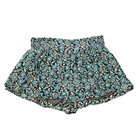 Free People blue floral shorts size XL - Picture 1 of 10